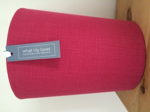 Handmade Waste Paper Bin in Clarke & Clarke Henley Linen/Cotton Union fabric in Raspberry £30 plus P&P